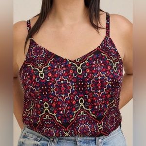 Torrid Ava Stretch Cami/Swing Tank in Multicolor Pattern, Excellent Condition